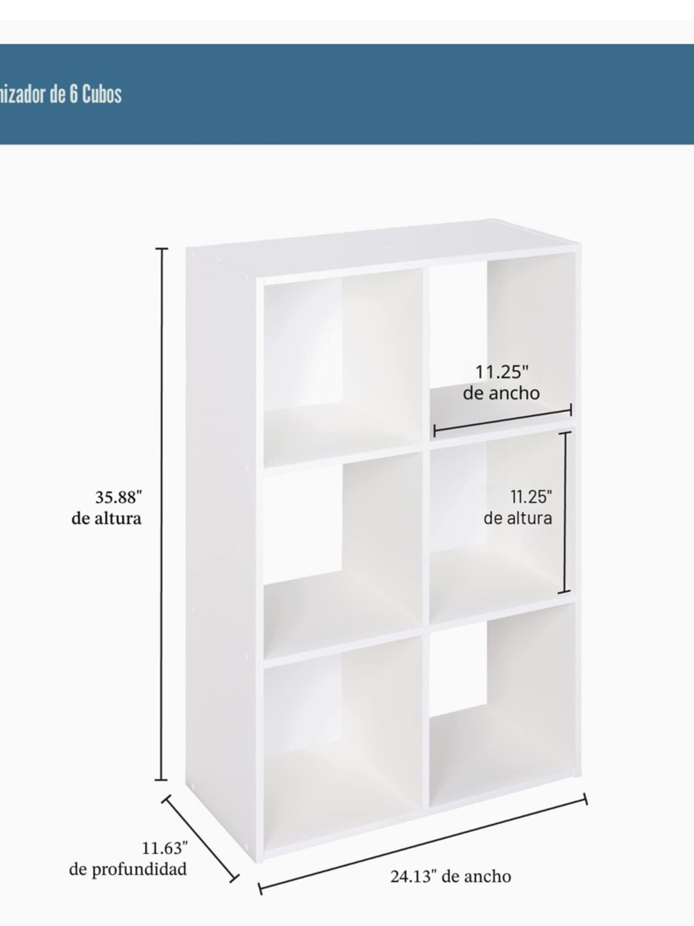 ClosetMaid White 6-Cube Wall Organizer - Modern Display Shelf